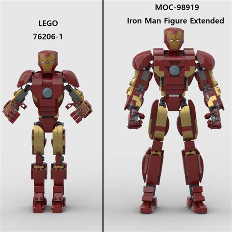 Lego Moc 76206 Iron Man Figure Extended Mod By Sechada Rebrickable