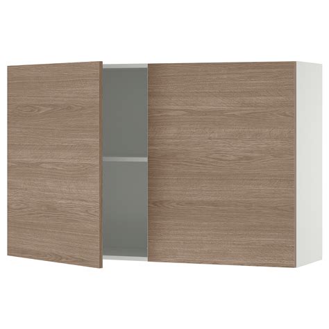 Kitchen planning overhaul could be a challenging decision. KNOXHULT - wall cabinet with doors, wood effect/grey ...