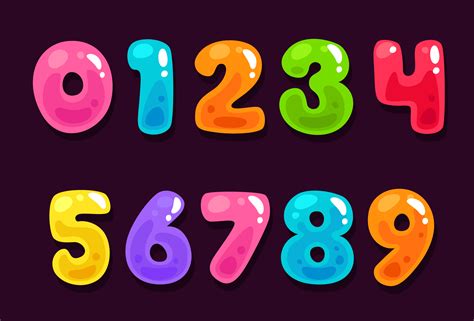 Jelly colorful alphabet numbers 533251 Vector Art at Vecteezy