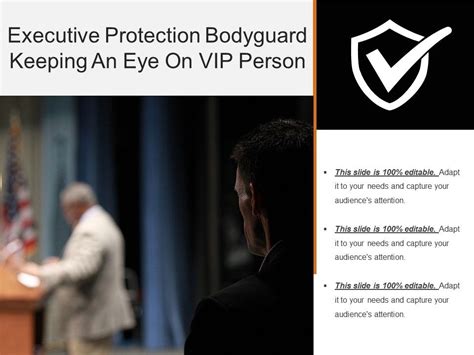 Executive Protection Bodyguard Keeping An Eye On Vip Person Template