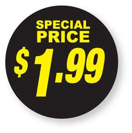 99 speedmart malaysia dumex dugro sure & fanta coco panda promotion valid until 10 june 2021. Stock Labels > Retail Labels > Special Pricing - $1.99 labels