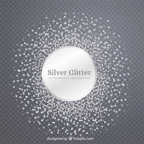 Free Vector Silver Glitter With Transparent Background