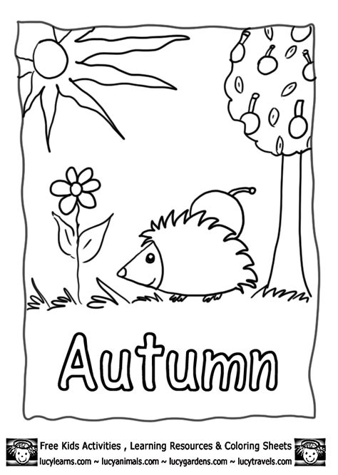 Preschool Fall Coloring Page