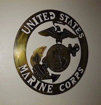 Maybe you would like to learn more about one of these? 24" USA MARINE CORPS MILITARY METAL WALL ART DECOR WESTERN HOME DECOR NEW | Metal tree wall art ...