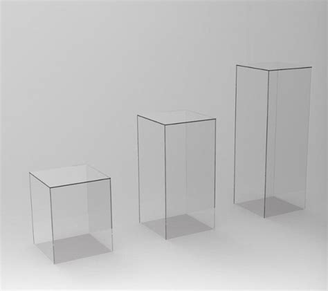Clear Acrylic Plinths Set Of 3 Brentley Events