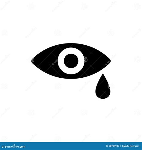 Crying Eye Vector Illustration Ill Eye Vector Icon Stock Vector Illustration Of Drop Idea
