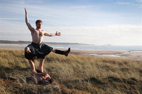 kilted yoga hunks back with stunning new video but this time it s not in scotland the