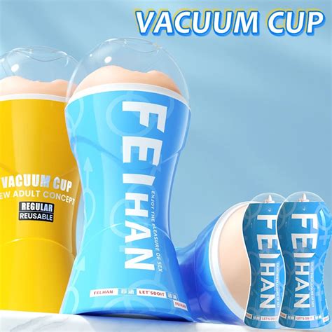 New2023 Male Masturbator Cup Vacuum Pressure Sucking Silicone Vagina P Sex Toy Premium