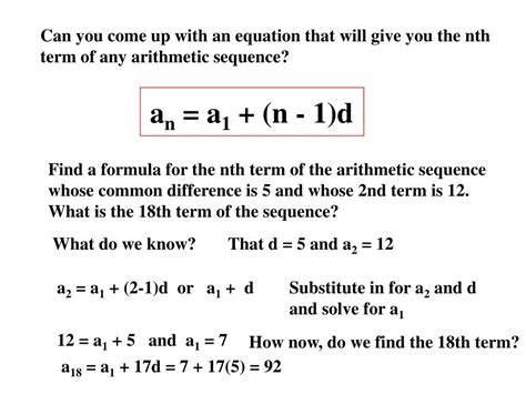 PPT - 9.2 Arithmetic Sequences and Partial Sums PowerPoint Presentation ...