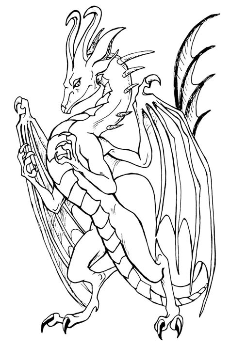 Mero the Chronos Dragon Lineart by LinmirianJoyrex on
