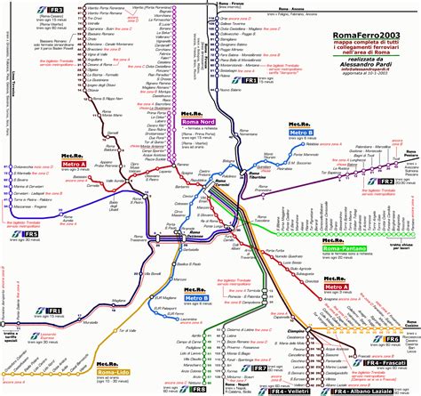 Rome Metro Map In English With Attractions Map