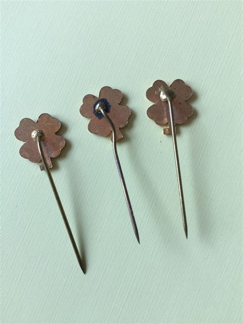 Lot Of Four Leaf Clover Pins St Patricks Day Etsy