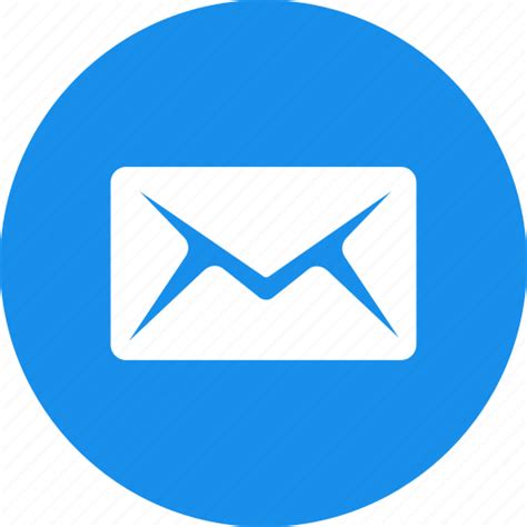 Blue Circle Email Letter Mail Message Messages Icon