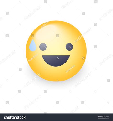 Smiling Face Open Mouth Cold Sweat Stock Vector Royalty Free