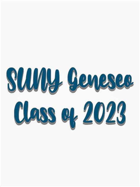 Suny Geneseo Class Of 2023 Sticker For Sale By Emilysstickerss