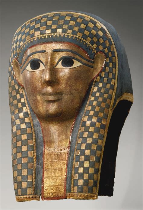 An Egyptian Polychrome And Gilt Cartonnage Mummy Mask Late Ptolemaic Period Circa 100 30 B C
