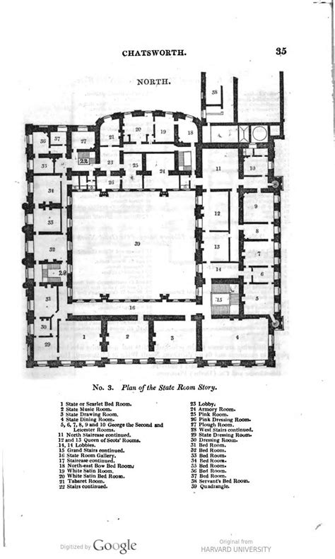 Chatsworth House Floor Plan Stateroom Story 2f Architectural