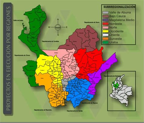 Mapa De Antioquia Mapa Físico Geográfico Político Turístico Y