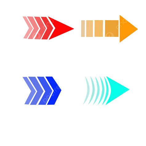 Colorful Arrow Clipart Hd Png Set Of Colorful Arrows Colorful Arrow