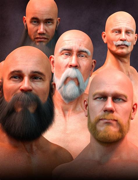Long And Full Beards Set Hair For Genesis 8 Male Render State