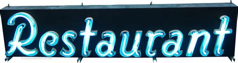 Large Outdoor Neon Sign Restaurant White