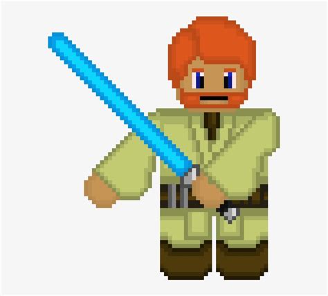 Obi Wan Kenobi Obi Wan Pixel Art Transparent Png 660x730 Free