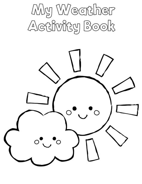 Sunny, cloudy, rainy, windy, snowy : Free Preschool Weather Activity Book | Weather activities ...