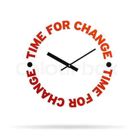 Time For Change Clock Stock Image Colourbox
