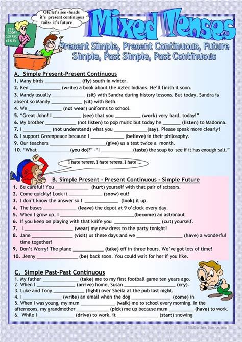 Mixed Tenses Revision English Grammar Exercises Tenses Learn English