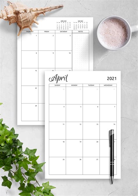 Free Printable Monthly Schedule Template Two Cute Designs Full Size