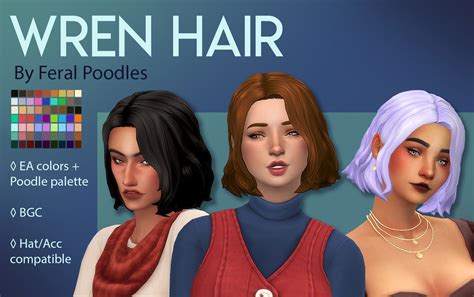 Wren Hair Ts4 Maxis Match Cc Sims Hair Maxis Match Sims 4