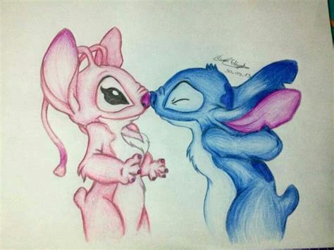 Stitch And Angel Drawing At Explore Collection Of