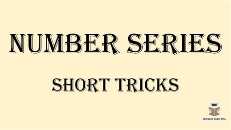 Learn what you need to get good grades in your classes. Number Series: How To Solve Questions With Short Tricks - YouTube