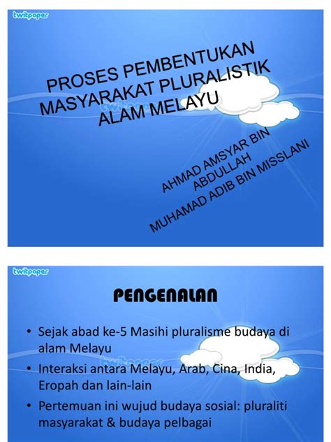 Kesimpulan modul hubungan etnik l kumpulan 9. Hubungan Etnik : Masyarakat Pluralistik