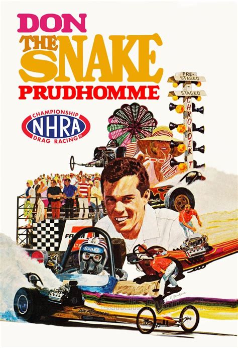 1971 Don The Snake Prudhomme Nhra Vintage Drag Racing Poster Etsy