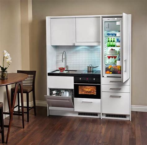 Efficiency apartments are a hit amongst the bachelors and spinsters, thus gaining the alias bachelor pads. compact kitchen