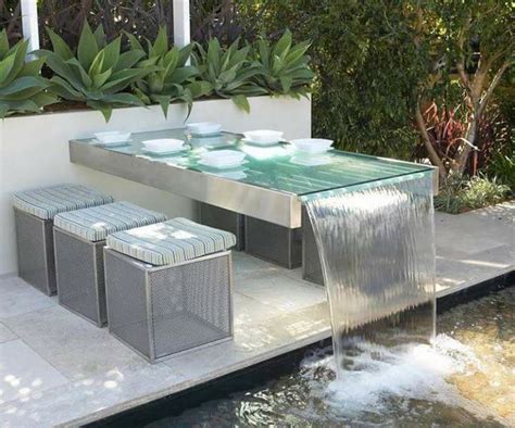 Waterfall Table Modern Water Feature Minimalist Home Decor