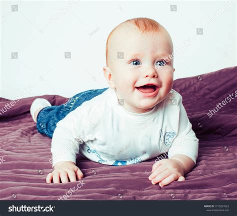 Little Cute Redhead Todler Happy Smiling Stock Photo 1715037622