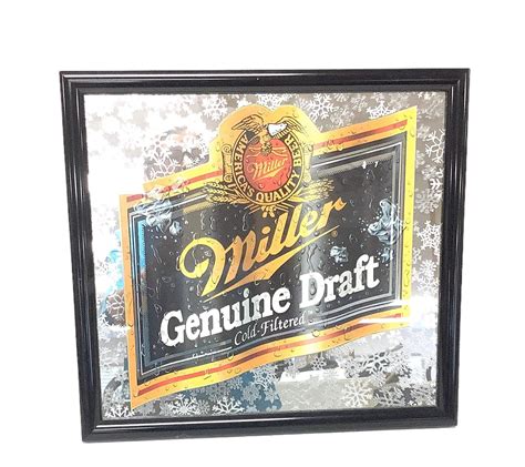 Lot Miller Genuine Draft Sign 16 X18 Framed Picture