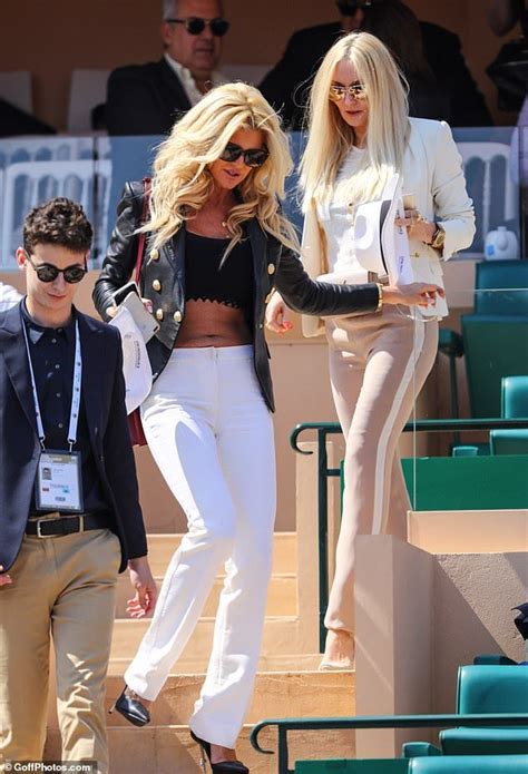 Victoria Silvstedt Flashes Her Taut Midriff In Tiny Black Crop Top Victoria Silvstedt Black