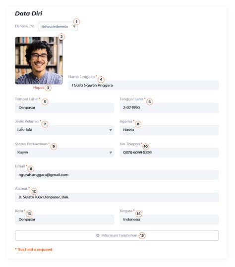Contoh Cara Mengisi Formulir Daftar Riwayat Hidup