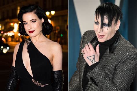 Marilyn manson and dita von teese during rolling stone magazine celebrates their 1,000th issue at hammerstein ballroom in new york city, new york,. Dita Von Teese réagit aux accusations d'abus portées ...