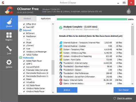 Free disk space clean up, optimize memory, and speed up windows system. CCleaner - Download