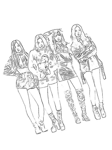 BlackPink coloring pages. Free Printable BlackPink coloring pages.