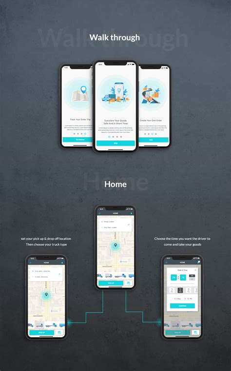 From content structure to visual design elements, everything on a landing page for an app website needs to come together to turn a visitor into an engaged user. cargo app--UI/UX--user&driver&landing page on Behance