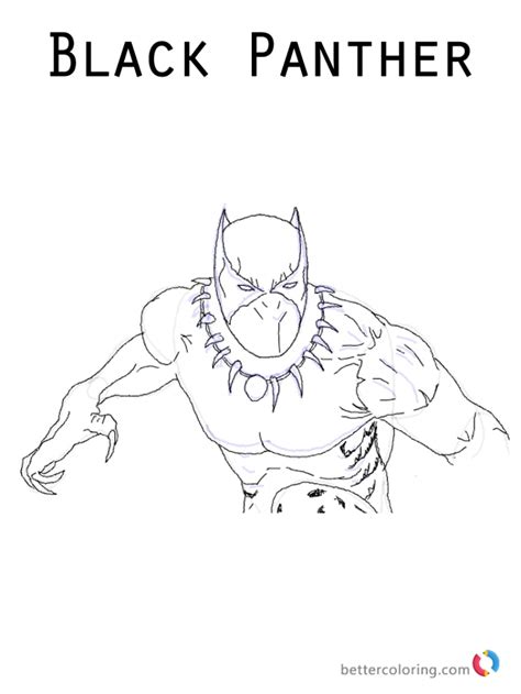 Black Panther S Awesome Mask Coloring Page Free Printable Coloring
