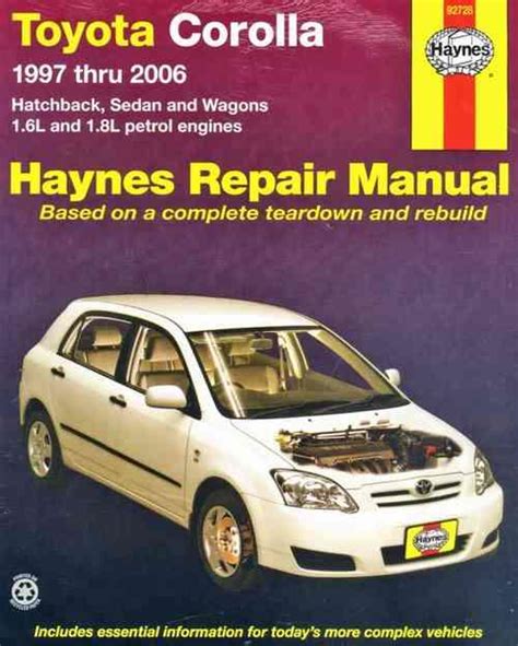 Pdf Toyota Corolla 2003 Thru 2005 Haynes Repair Manuals Free Read