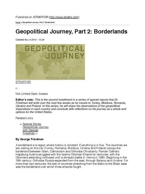 Geopolitical Journey Part 2 Borderlands Pdf Moldova Soviet Union