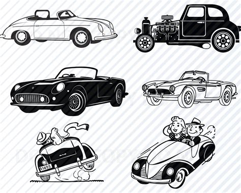 Embellishments Scrapbooking Retro Car Svg Retro Car Svg File Antique