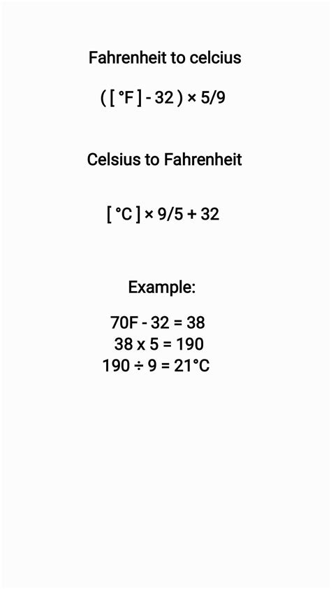 Fahrenheit To Celsius Conversion Gcse Math Teaching Tips Dosage